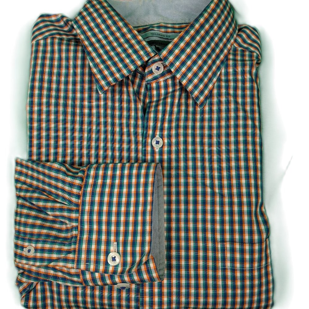 Johnston & Murphy Long Sleeve Tailored Fit Shirt Large